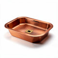Lavabo de cobre de 30 x 20 x 5 cm para baño con diseño moderno y elegante